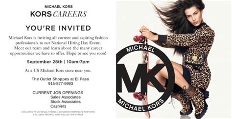 working at michael kors outlet|michael kors employment opportunities.